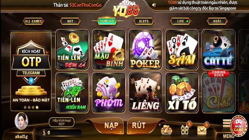 Tổng quan về game bài Yo88